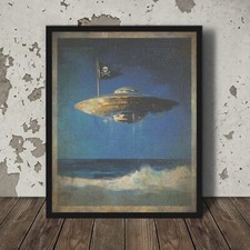 Vintage UFO BANDIERA PIRATA