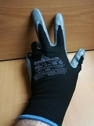 Guanti nitrile poliestere - guanti,
