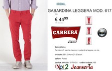 PANTALONE CARRERA SLIM MOD