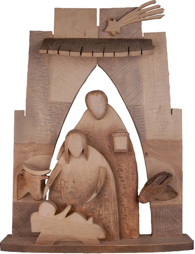 Presepe sacra famiglia rustico - presepe,