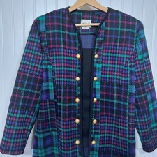 Leslie Fay Vintage 80s Plaid