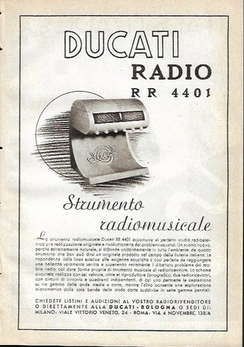 Ducati radio - ducati, (1941)