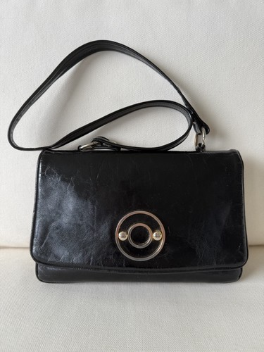 Borsa spalla vernice nera - spalla,