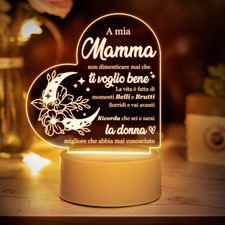 Regali per Mamma, Idee Regalo Festa Della Mamma - Regalo Di Luce Notturna Intagl