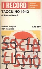 Taccuino 1942,Nenni Pietro  ,Mondadori,