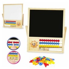 LAVAGNA GIOCATTOLO PER BAMBINI 2 FACCE CON PALLOTTOLIERE E LETTERE MAGNETICHE