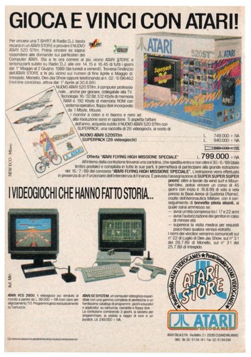 Pubblicità atari videogames - pubblicitÀ,