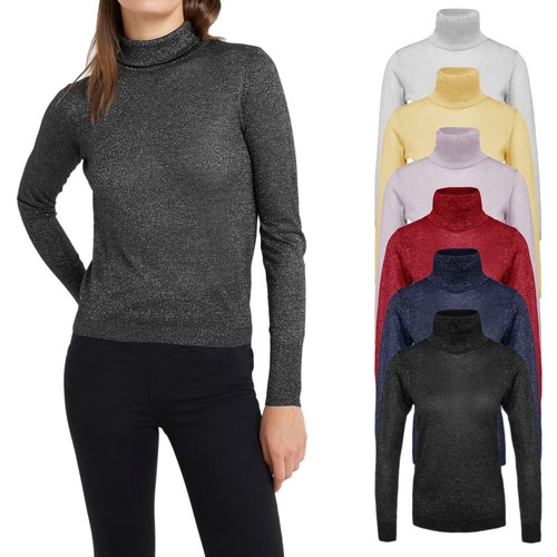 Maglione lurex invernale collo - maglione,