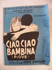 " Spartito Ciao Bambina Dalida