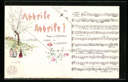 Cartolina artistica firmata - , p