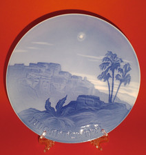 PIATTO DA COLLEZIONE PORCELLANA DANESE B&G JULE AFTEN AFTER NATALE 1922 