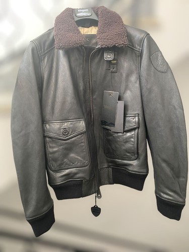 Giubbotto pelle blauer - in,