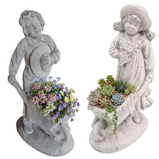 2 Statua Statue bambino e