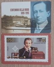 Schede telefoniche nuove e magnetizzate Golden n.414-415 Centenario della Radio