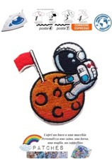 Patch spaceman astronauta toppa termoadesiva Armstrong iron on moon spazio cosmo