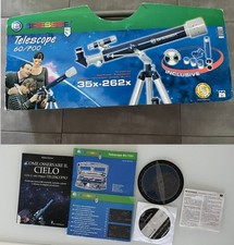 TELESCOPIO BRESSER 60/700 35x-262x + CD + LIBRO COME OSSERVARE IL CIELO + MAPPA