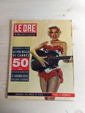 Marilyn Monroe on Cover rivista LE ORE 1956 Magazine cinema rare 