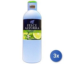 3x Felce Azzurra Fresco Bergamotto E Fiori Di Cedro 650 Ml Bagnodoccia