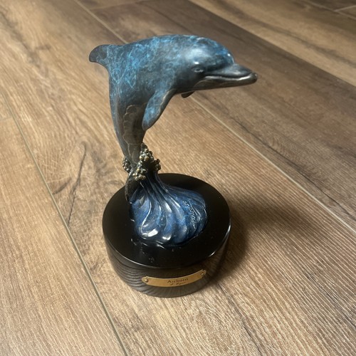 Scultura bronzo delfino - scultura, in