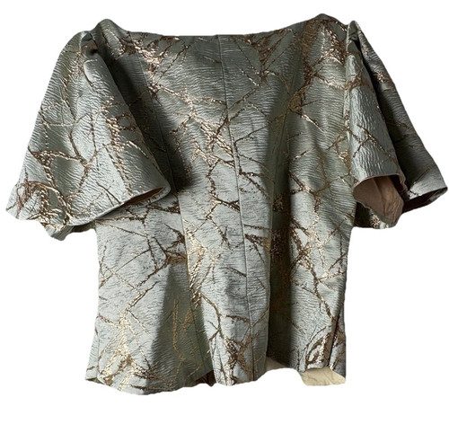 Top broccato metallizzato - broccato,