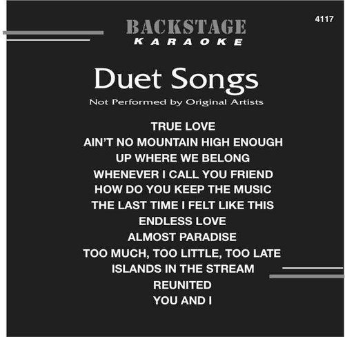 Duets songs karaoke 12 - songs, cd+g