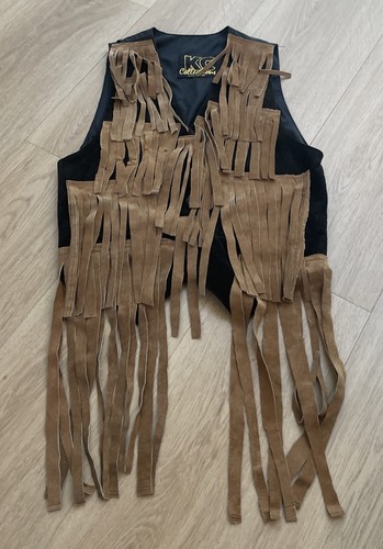 Gilet scamosciato nero con