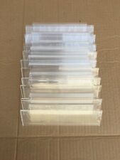 9 PZ ESPOSITORE IN PLEXIGLASS PER PREZZI PORTA PREZZI CON ASOLA 