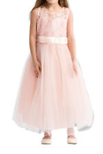 Abito Bambina in Pizzo Rosa