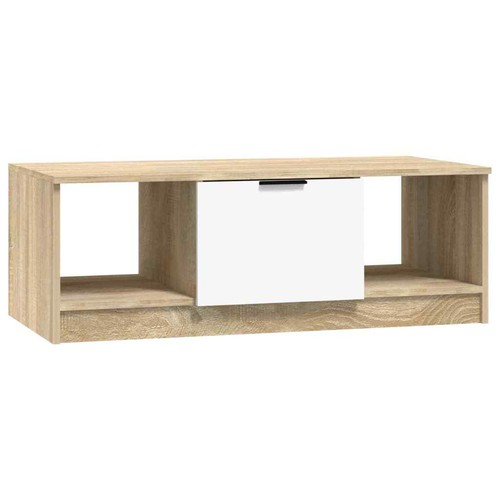 Tavolino bianco rovere - bianco,