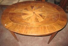 TAVOLO ANTICO OVALE LISTRATO