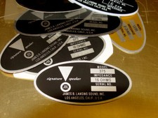 JBL Badge Foilcals 375, LE85 H91 Le175 077 075 (uno ciascuno) BADGE ricambio BELLO