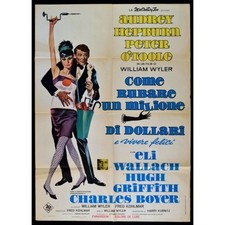 manifesto COME RUBARE UN MILIONE DI DOLLARI audrey hepburn o'toole boyer A274