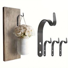 Set 4 ganci singoli ferro nero