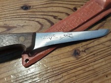 VECCHIO COLTELLO DA PESCA HI CUT COMPLETO DI FODERO FODERO DANNEGGIATO LUNGHEZZA