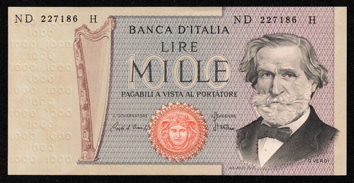 1000 lire verdi tipo - lire, 2°