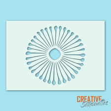 Stencil Bohemien Flower Dente