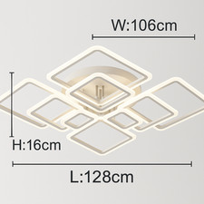 Lampadario LED Moderno Quadrato a Sospensione Soffitto - Soggiorno Camera Cucina