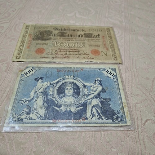 Banconote 1000 100 marchi - e,
