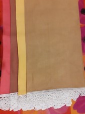  set di n.4 asciugamani colorati di lino con frangia all'uncinetto