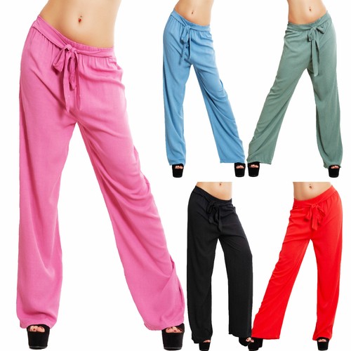 Pantaloni donna palazzo fiocco