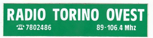 Adesivo radio torino ovest - adesivo,