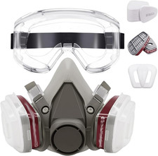 Maschera per Fitofarmaci,Mezza Faccia Maschera Antipolvere Riutilizzabile,Masche