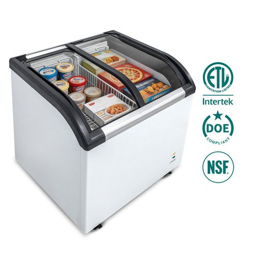 Curved top display freezer - top, freezer​