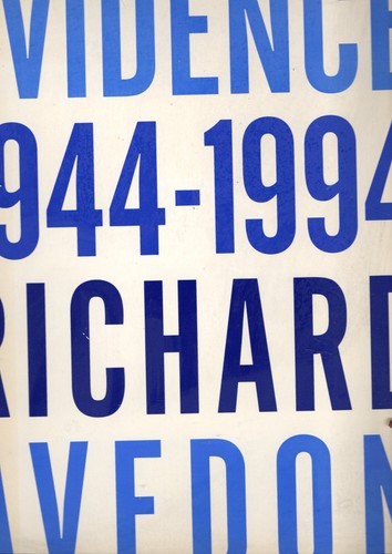 Avedon richard evidence - avedon,, richard.