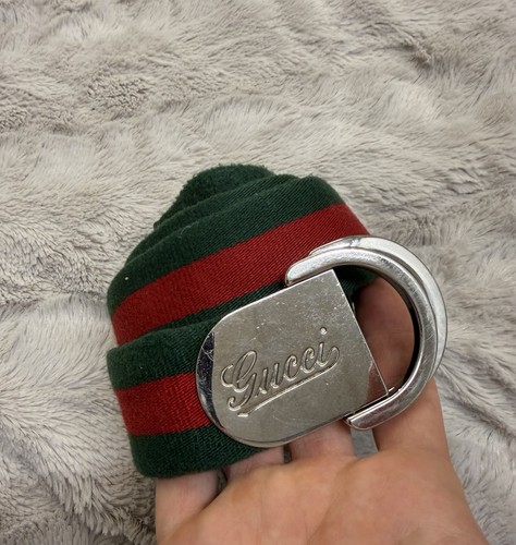 Gucci web buckle belt 95cm - belt,