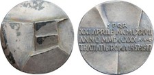 GUERRINI Lorenzo : Rara medaglia 20° Trattati di Roma  1977 , Ag