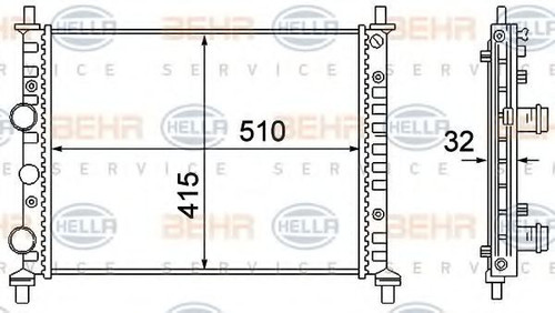 Hella 8mk376781 101 radiatore - hella, 8mk376781-101