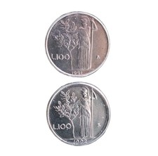 2 Monete Da 100 Lire piccole