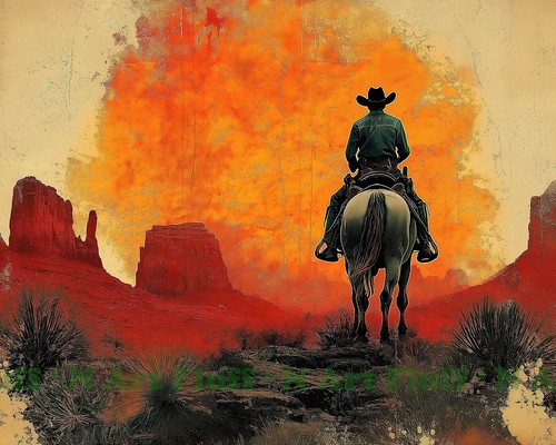 Cowboy equitazione cavallo - cowboy,