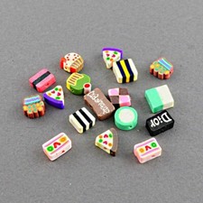 10 PZ PERLE FIMO DOLCI 10 MM FORO 1 MM GIOIELLI COLLANE BRACCIALI HOBBY CREATIVI